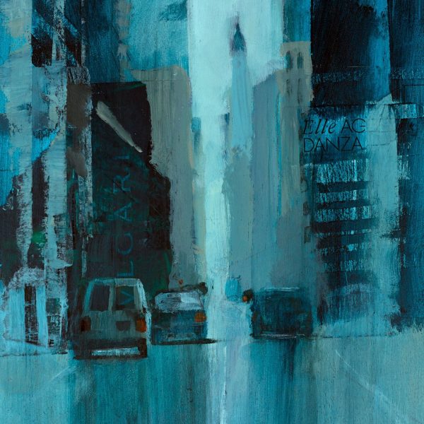 Paisaje urbano collage de Manhattan del artista Juan Antonio Álvarez