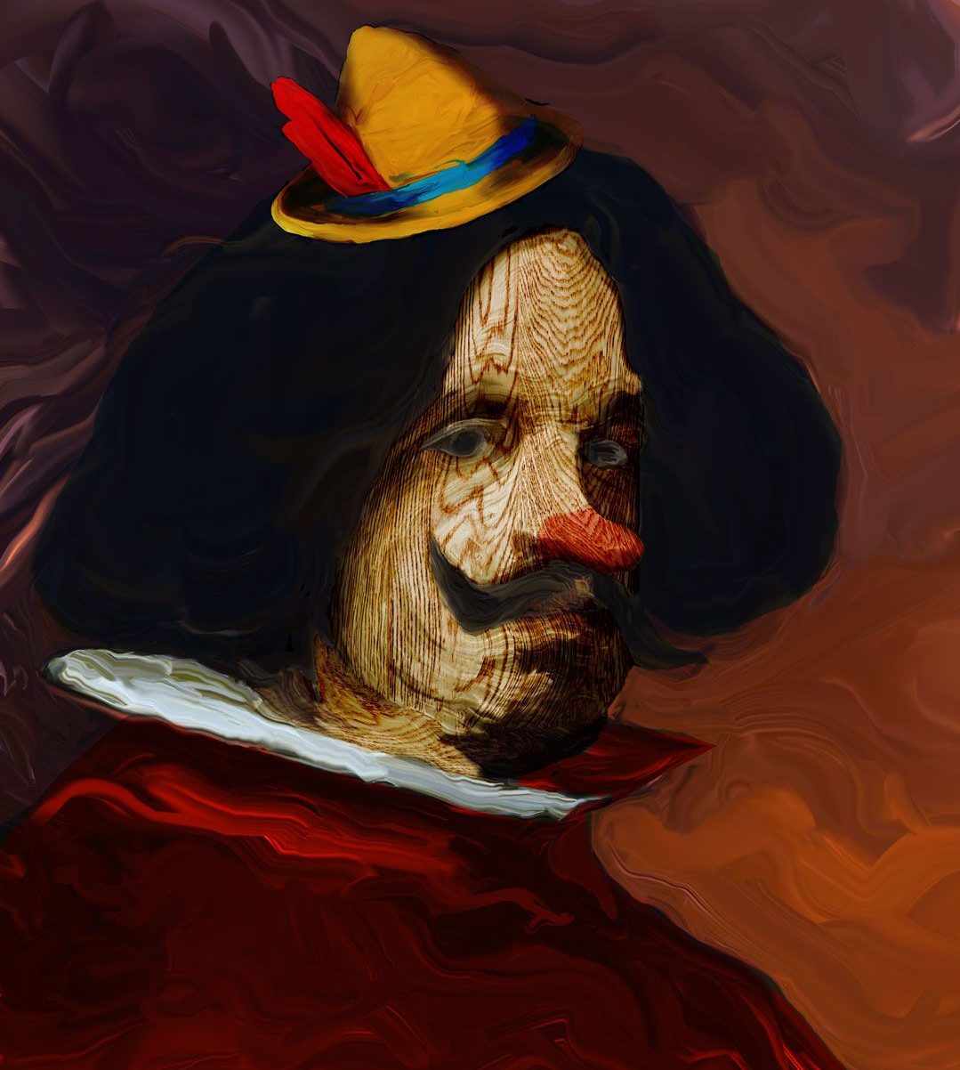 Arte digital del artista inspirada en Velázquez y Pinocho del artista Juan Antonio Álvarez