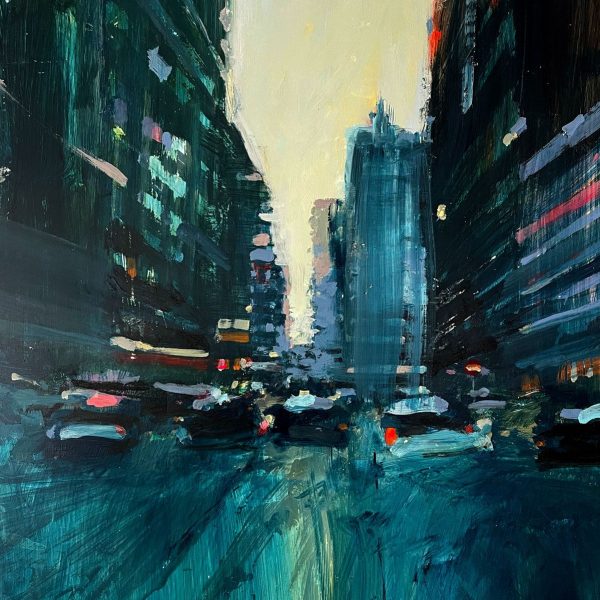 Paisaje urbano contemporáneo Manhattan en NY del artista Juan Antonio Álvarez